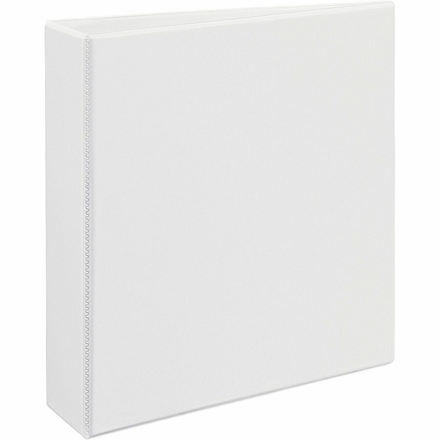 Avery Durable View Binder, EZD D-Rings, 2" Capacity, 3 Rings, 540 Sheet, 4 Internal Pockets, Letter Size, White, Poly, Recycled, 1 Each