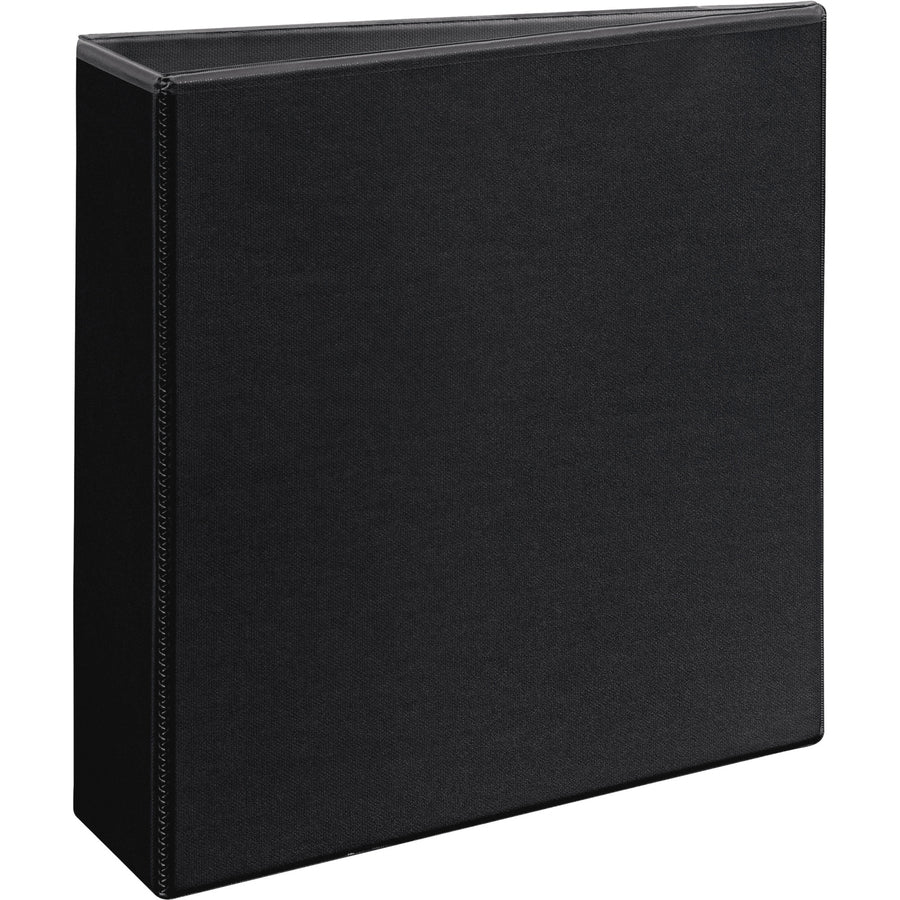 Avery Durable View Binder, EZD D-Rings, 3" Capacity, Letter Size (8.5" x 11"), 670 Sheet Capacity, 3 Rings, 4 Internal Pockets, Poly, Black, Recycled, 1 Each