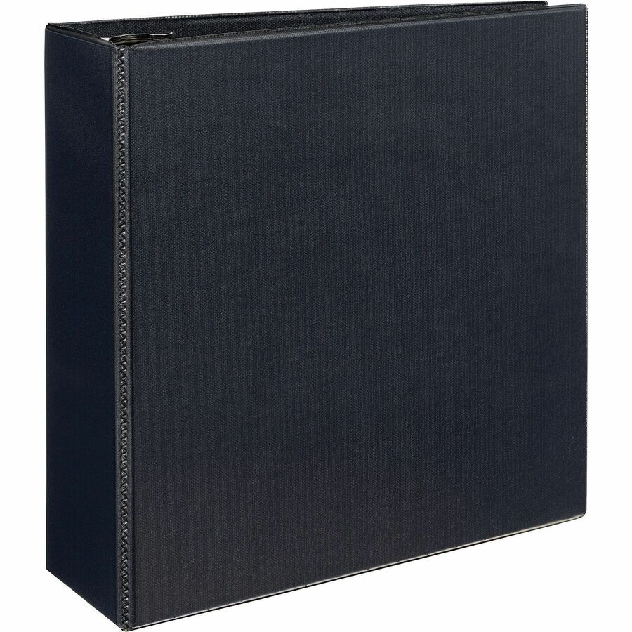 Avery Durable View Binder, EZD D-Rings, 4" Capacity, Letter Size (8.5" x 11"), 780 Sheet Capacity, 3 Rings, 4 Internal Pockets, Poly, Black, Recycled, 1 Each