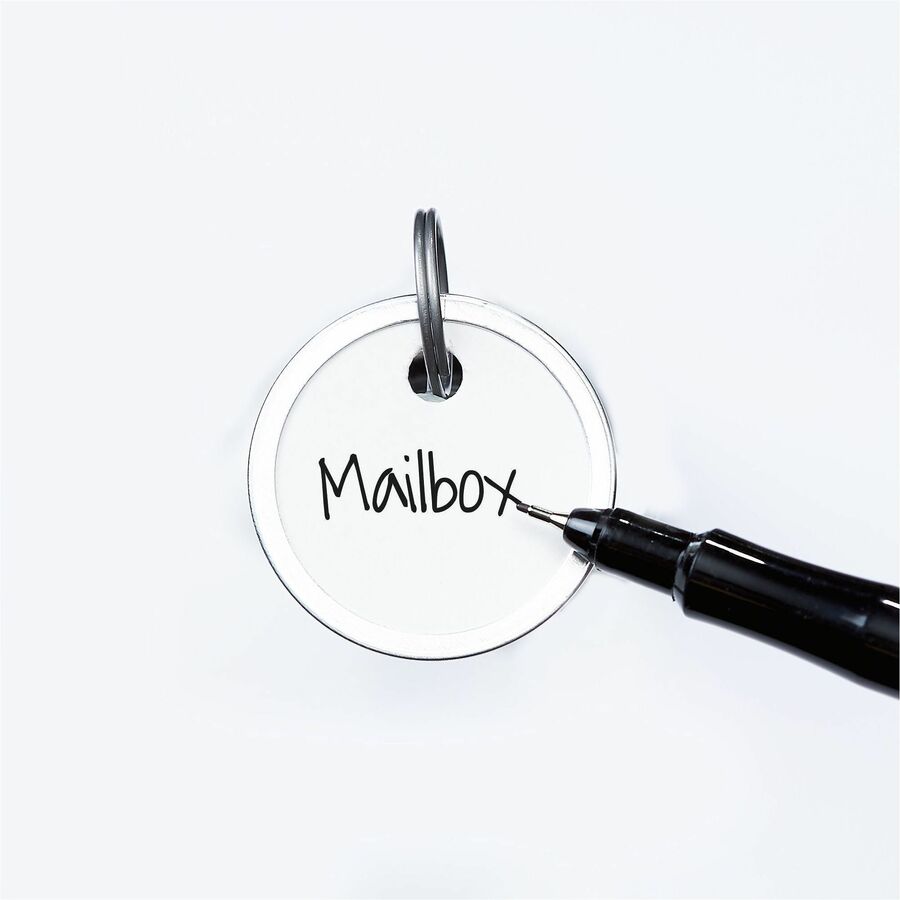 Round - Metal, Card Stock - White - 1 Pack