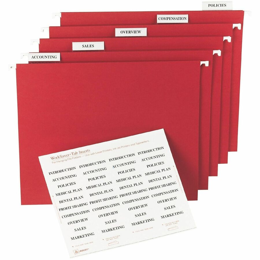 100 Print-on Tab(s) - 5 Tab(s)/Set - 2" Tab Width - Paper Divider - White Paper Tab(s) - 20% - 1 Pack