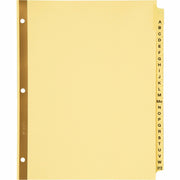 Avery Laminated Dividers, Gold Reinforced, 25 Dividers/Set, A-Z Printed Tabs, 8.5" x 11", Letter Size, 3-Hole Punched, Buff, 30% Recycled Content
