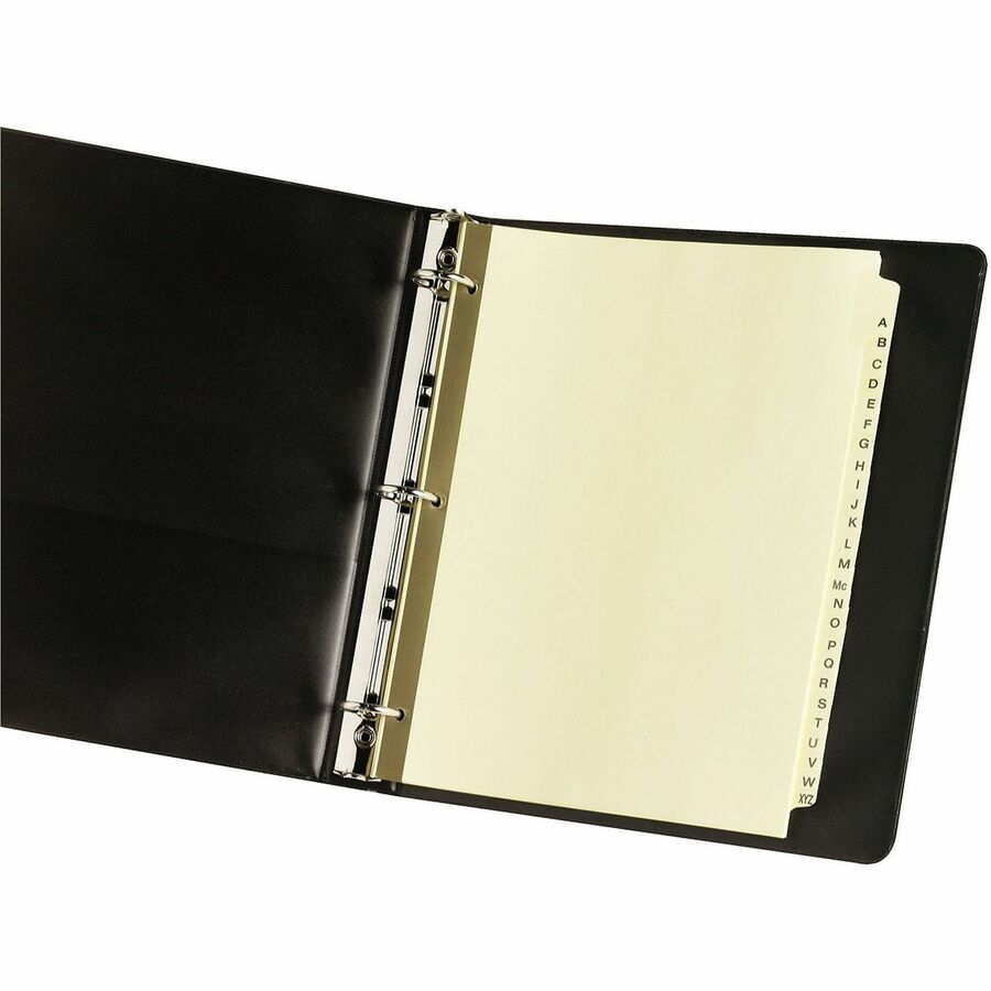 Avery Laminated Dividers, Gold Reinforced, 25 Dividers/Set, A-Z Printed Tabs, 8.5" x 11", Letter Size, 3-Hole Punched, Buff, 30% Recycled Content