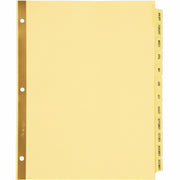 Avery Laminated Dividers, Gold Reinforced, 12 Dividers per Set, Monthly Tabs January-December, 8.5" x 11", 3-Hole Punched, Buff, 30% Recycled Content