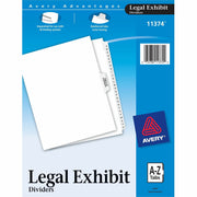 Avery Premium Collated Legal Exhibit Dividers with Table of Contents Tab, A-Z, 26 Tabs per Set, Letter Size, White, Reinforced, Unpunched, 25 Sets