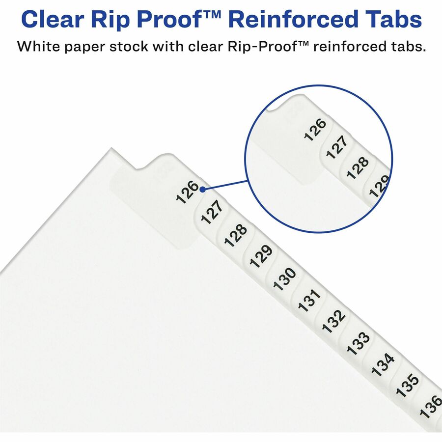 Avery Premium Collated Legal Exhibit Dividers with Table of Contents Tab, A-Z, 26 Tabs per Set, Letter Size, White, Reinforced, Unpunched, 25 Sets