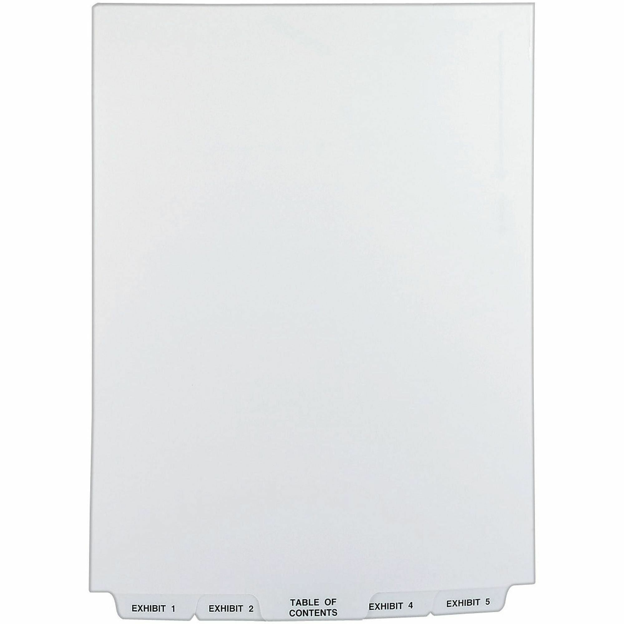 Avery Premium Collated Legal Exhibit Dividers with Table of Contents Tab, 26 Dividers (Tabs 1-25 plus TOC), Letter Size, White Paper, Clear Reinforced Tabs, Unpunched, Rip Proof, 25 Sets per Pack, 20% Recycled Content