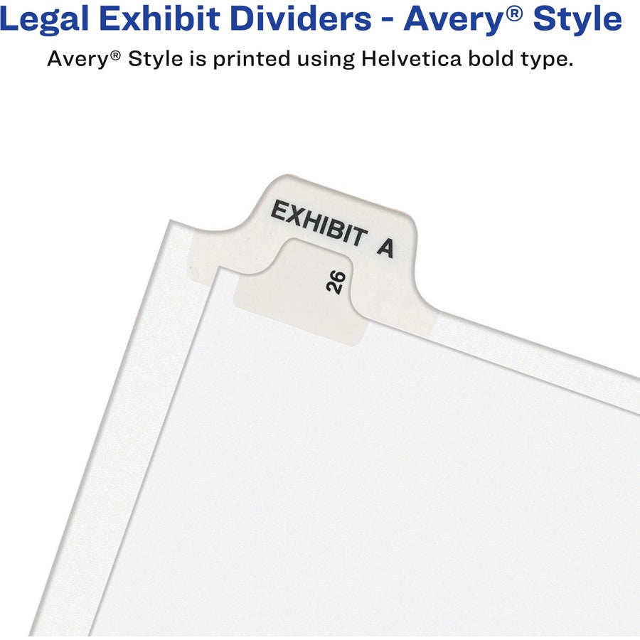 Avery Premium Collated Legal Exhibit Dividers with Table of Contents Tab, 11 Dividers per Set, Numbered 1-10, White, Reinforced Tabs, Unpunched, 10 Sets