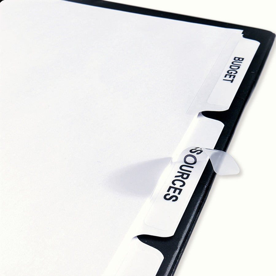 Avery&reg; Print & Apply Clear Label Dividers - Index Maker Easy Peel Printable Labels - 8 Blank Tab(s) - 8 Tab(s)/Set - 8.5" Divider Width x 11" Divider Length - Letter - White Divider - White Tab(s) - 20% Recycled - Punched - 1 Pack