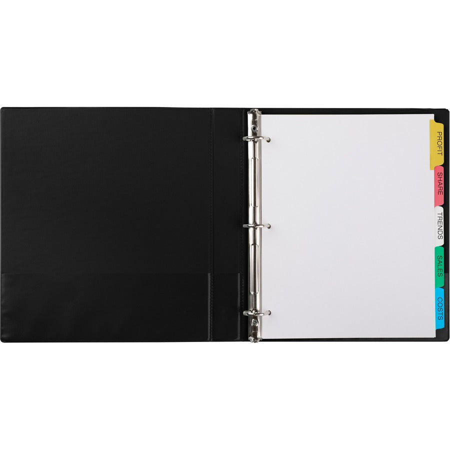 Avery&reg; Index Maker Index Divider - 125 x Divider(s) - 5 - 5 Tab(s)/Set - 8.5" Divider Width x 11" Divider Length - 3 Hole Punched - White Paper Divider - Multicolor Paper Tab(s) - 1 Box