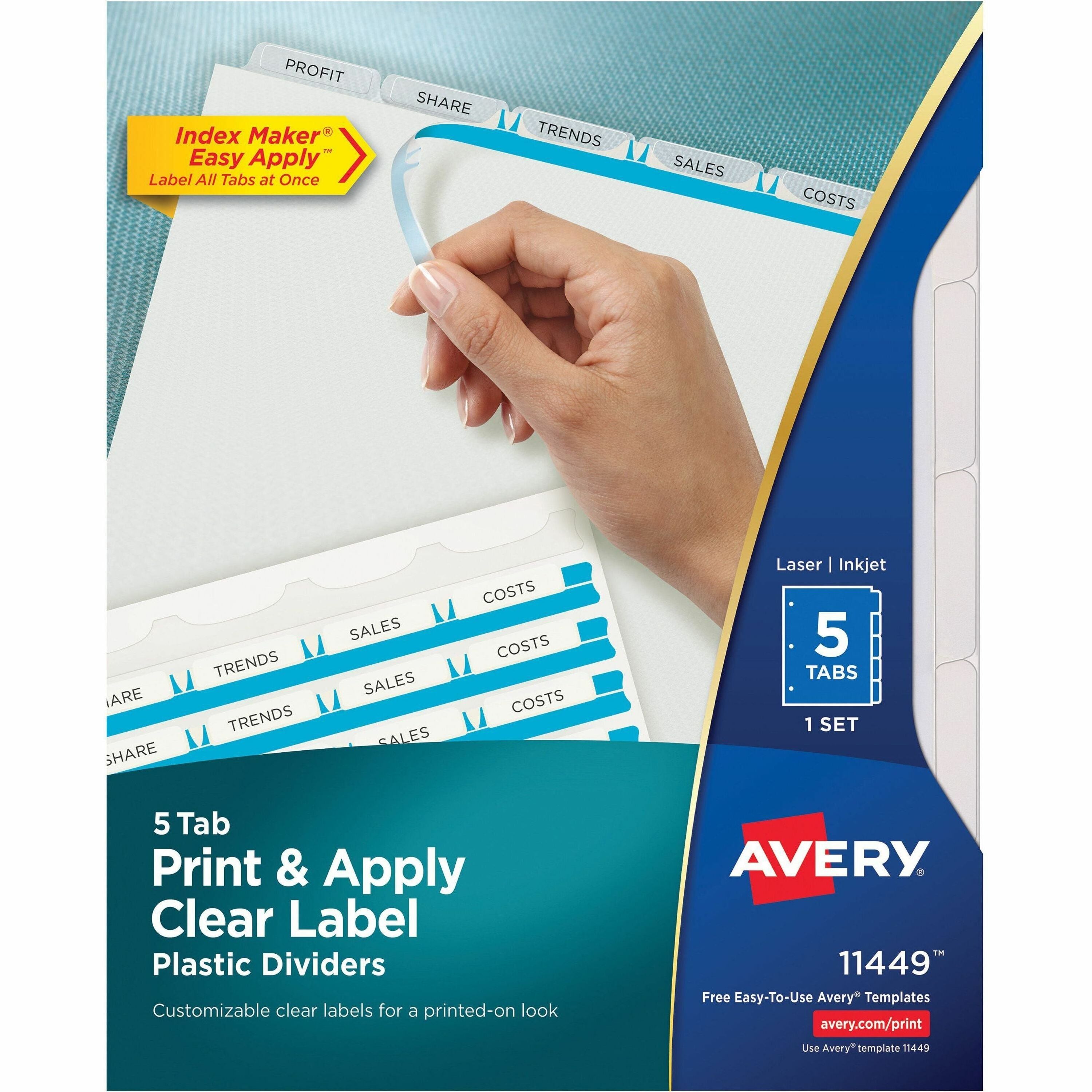 Avery&reg; Index Maker Clear Label Dividers