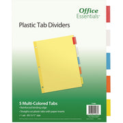 Avery&reg; Office Essentials Insertable Dividers - 5 x Divider(s) - 5 Tab(s) - 5 - 5 Tab(s)/Set - 8.5" Divider Width x 11" Divider Length - 3 Hole Punched - Buff Paper Divider - Multicolor Plastic Tab(s) - 30% Recycled - 5 / Set