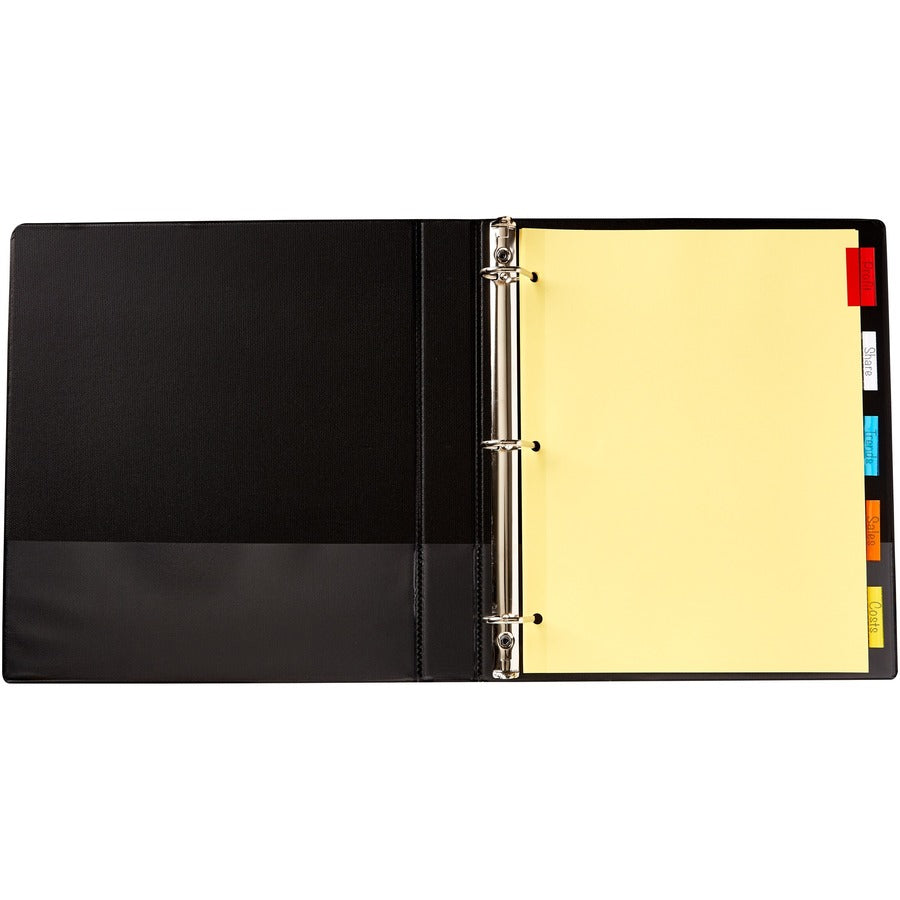 Avery&reg; Office Essentials Insertable Dividers - 5 x Divider(s) - 5 Tab(s) - 5 - 5 Tab(s)/Set - 8.5" Divider Width x 11" Divider Length - 3 Hole Punched - Buff Paper Divider - Multicolor Plastic Tab(s) - 30% Recycled - 5 / Set