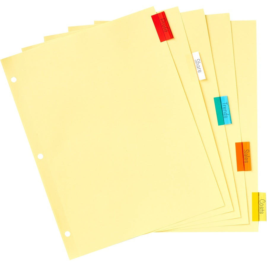 Avery&reg; Office Essentials Insertable Dividers - 5 x Divider(s) - 5 Tab(s) - 5 - 5 Tab(s)/Set - 8.5" Divider Width x 11" Divider Length - 3 Hole Punched - Buff Paper Divider - Multicolor Plastic Tab(s) - 30% Recycled - 5 / Set