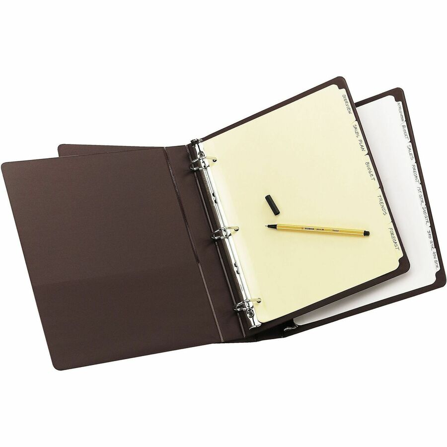 Avery&reg; Plain Tab Write-On Dividers - 5 x Divider(s) - Write-on Tab(s) - 5 Tab(s)/Set - 8.5" Divider Width x 11" Divider Length - Letter - Paper Divider - Buff Tab(s) - 30% Recycled - Reinforced, Non-laminated - 1 Box