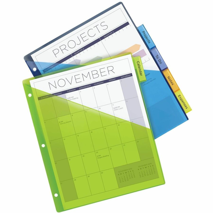 Avery&reg; Big Tab Insertable Plastic Dividers with Pocketsfor Laser and Inkjet Printers