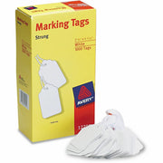 2.75" Length x 1.69" Width - Rectangular - Twine Fastener - Cotton, Polyester - White - 1000 / Box