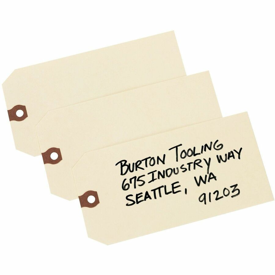 2.75" Length x 1.37" Width - Rectangular - Card Stock - Manila - 1000 / Box