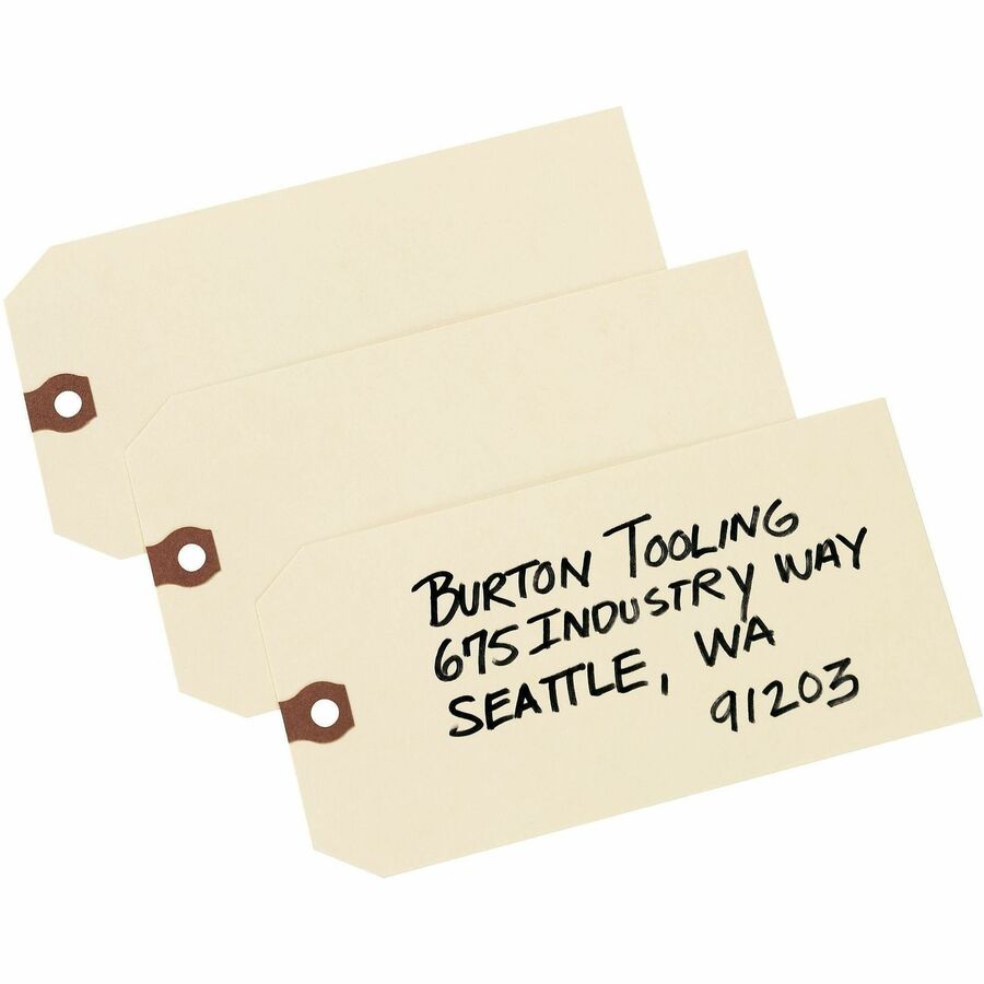 4.75" Length x 2.37" Width - Rectangular - Card Stock, Pulp - Manila - 1000 / Box