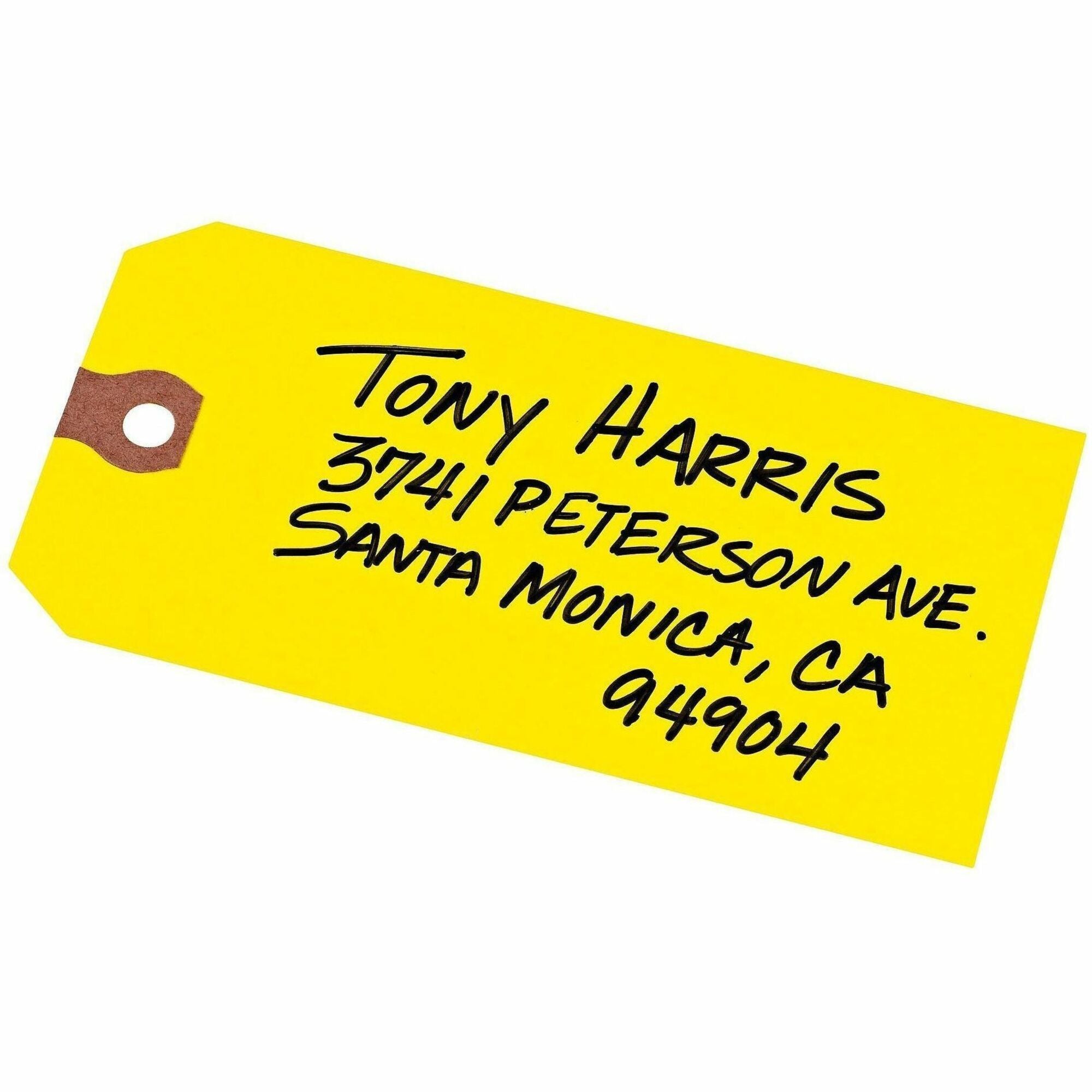4.75" Length x 2.37" Width - Rectangular - Card Stock - Yellow - 1000 / Box