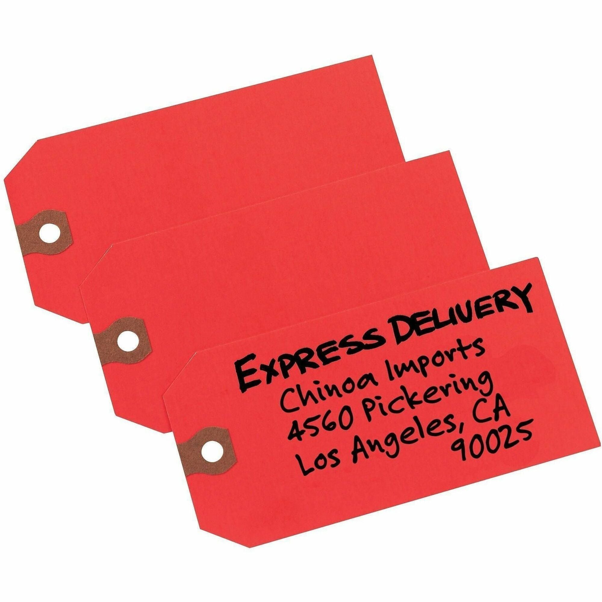 4.75" Length x 2.37" Width - Rectangular - Card Stock - Red - 1000 / Box