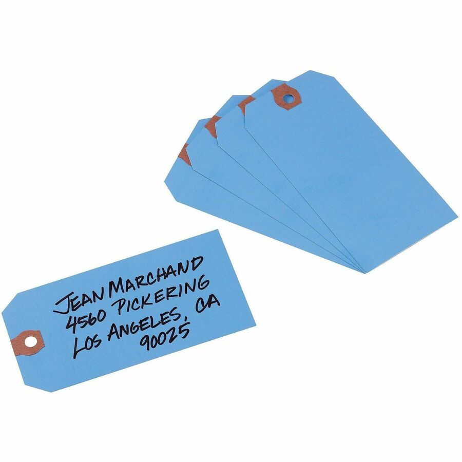 4.75" Length x 2.37" Width - Rectangular - Card Stock - Blue - 1 Box