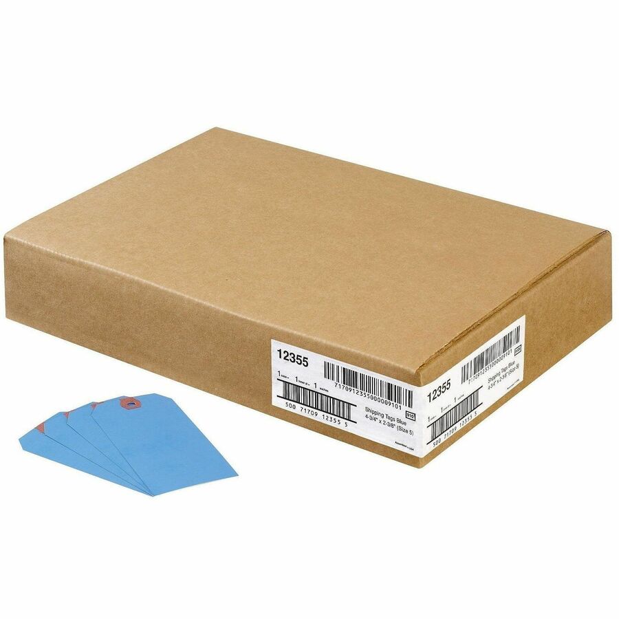 4.75" Length x 2.37" Width - Rectangular - Card Stock - Blue - 1 Box