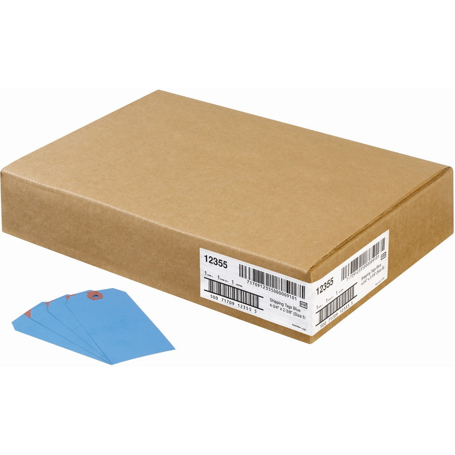 4.75" Length x 2.37" Width - Rectangular - Card Stock - Blue - 1 Box