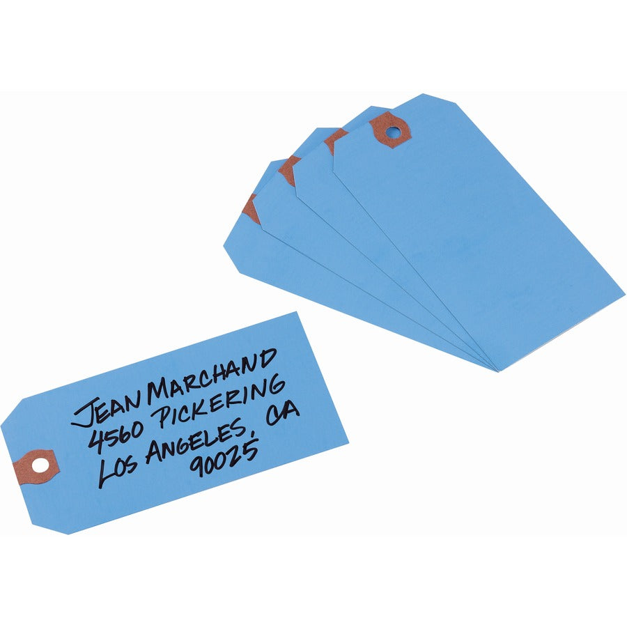 4.75" Length x 2.37" Width - Rectangular - Card Stock - Blue - 1 Box