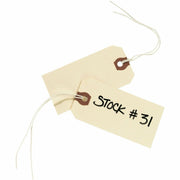 #9 - 3.75" Length x 1.87" Width - Rectangular - String Fastener - Card Stock - Manila - 1000 / Box