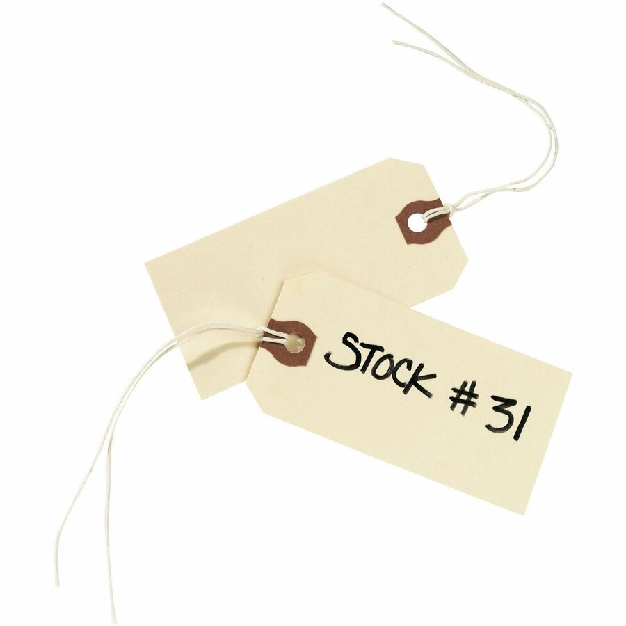 #9 - 6.20" Length x 3.13" Width - Rectangular - String Fastener - Card Stock - Manila - 1000