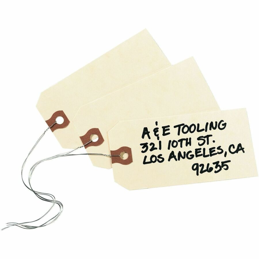 #26 - 2.75" Length x 1.37" Width - Rectangular - Wire Fastener - Card Stock, Pulp - Manila - 1000 / Box