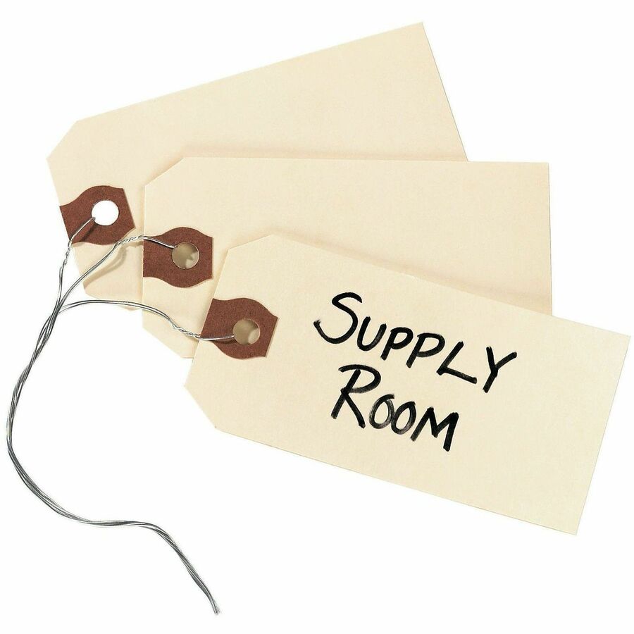 #26 - 3.20" Length x 1.62" Width - Rectangular - Wire Fastener - Card Stock - Manila - 1000 / Box