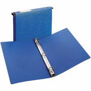 Avery Hanging Storage Flexible Binder, 1" Capacity, 175 Sheet, 3 Round Rings, Letter Size, Blue, Vinyl, 1 Each