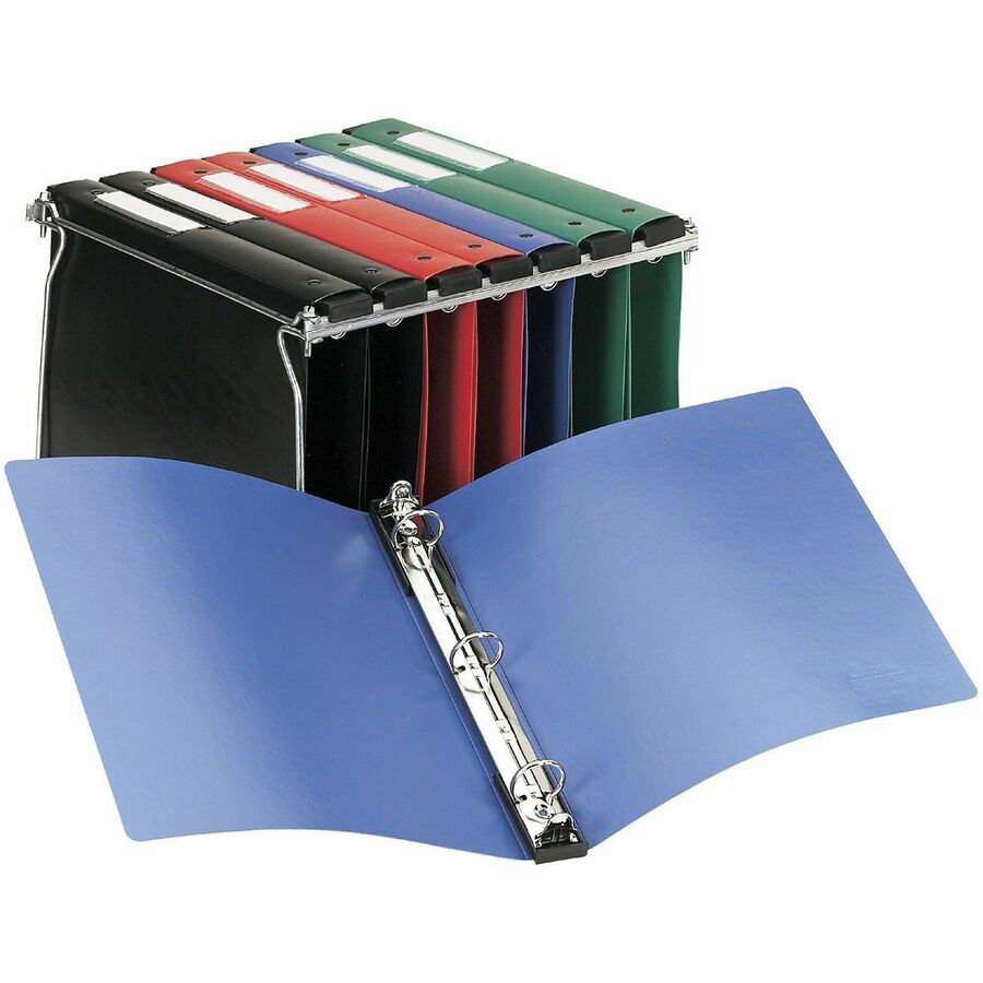 Avery Hanging Storage Flexible Binder, 1" Capacity, 175 Sheet, 3 Round Rings, Letter Size, Blue, Vinyl, 1 Each