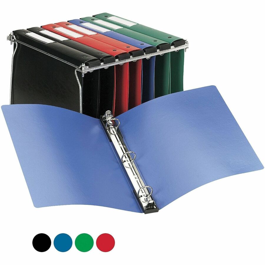 Avery Hanging Storage Flexible Binder, 1" Capacity, 3 Round Rings, Letter Size (8.5" x 11"), Holds 175 Sheets, Black, Vinyl, 1 Each