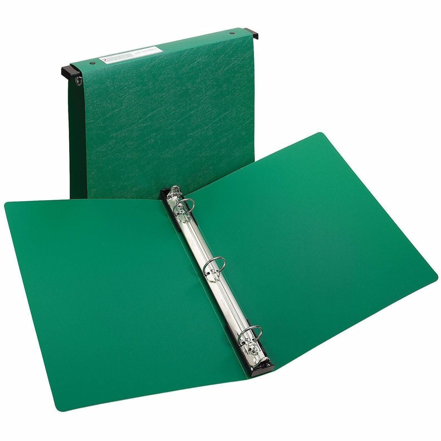 Avery Hanging Storage Flexible Binder, 1" Capacity, 3 Round Rings, Letter Size (8.5" x 11"), Holds 175 Sheets, Vinyl, Green, 1 Each