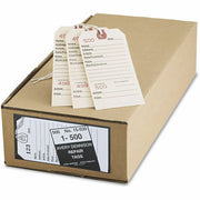 5.25" Length x 2.63" Width - Rectangular - 1 to 500 Print Serial - String Fastener - Card Stock - Manila - 500 / Box