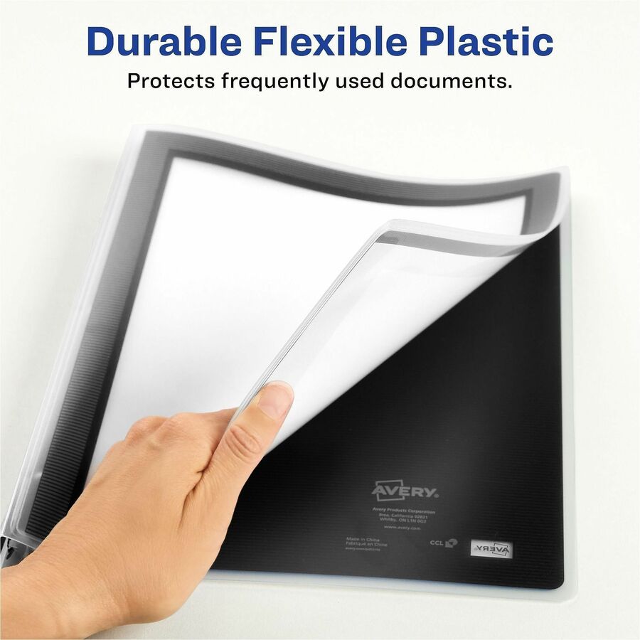 Avery&reg; Flexi-View Binder ½" , Round Rings, Black