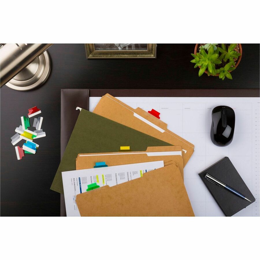 Avery&reg; Index Tabs with Printable Inserts - Print-on Tab(s) - 1" Tab Height - Self-adhesive, Permanent - Assorted Plastic Tab(s) - 1 Pack