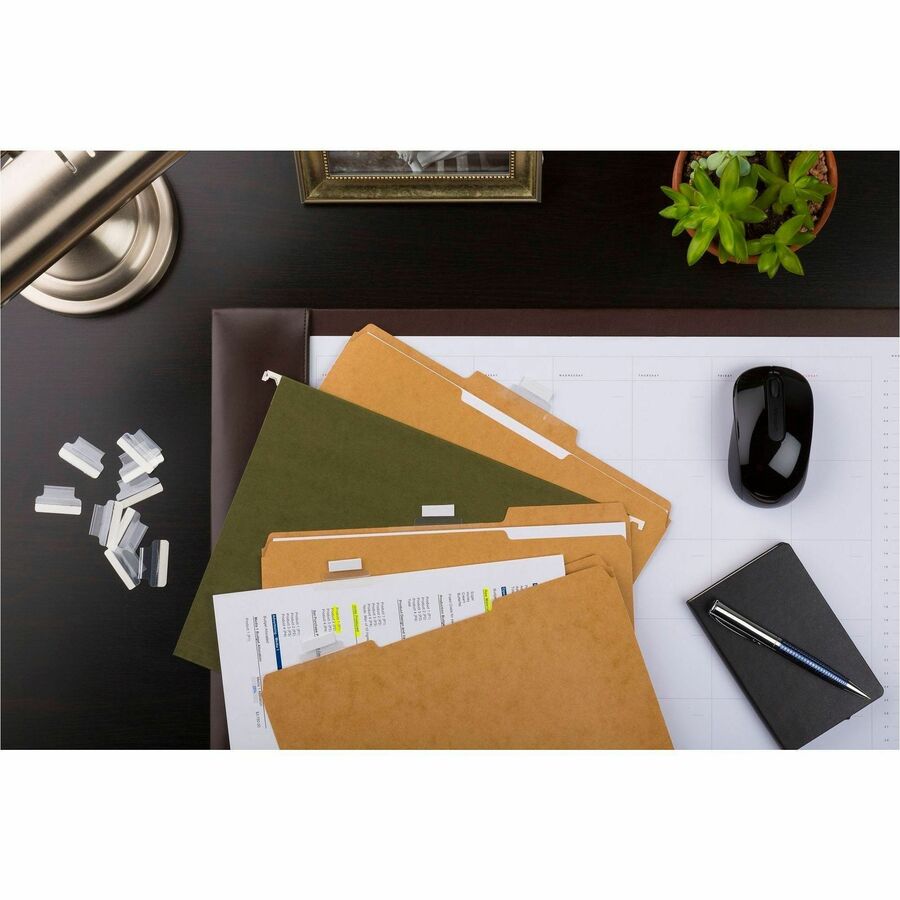 Avery&reg; Index Tabs with Printable Inserts - Print-on Tab(s) - 1" Tab Height - Self-adhesive, Permanent - Clear Plastic Tab(s) - 1 Pack