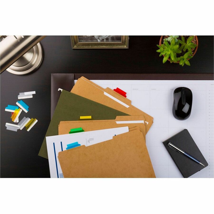 Avery&reg; Index Tabs with Printable Inserts - Print-on Tab(s) - 1.50" Tab Height - Self-adhesive, Permanent - Assorted Plastic Tab(s) - 1 Pack