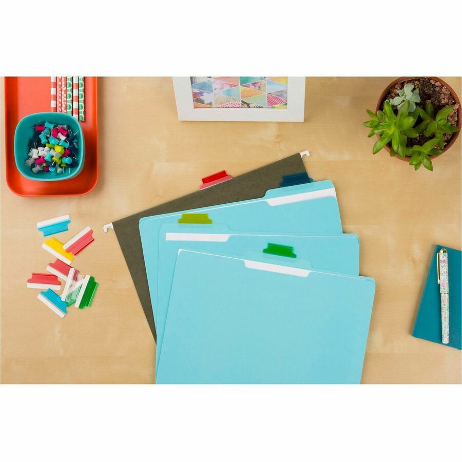 Avery&reg; Index Tabs with Printable Inserts - Print-on Tab(s) - 1.50" Tab Height - Self-adhesive, Permanent - Assorted Plastic Tab(s) - 1 Pack