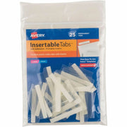 Avery&reg; Index Tabs with Printable Inserts - Print-on Tab(s) - 1.50" Tab Height - Self-adhesive, Permanent - Clear Plastic Tab(s) - 1 Pack