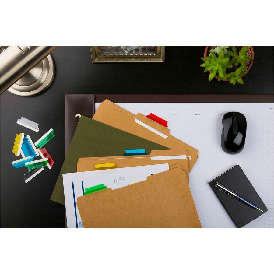 Avery&reg; Index Tabs with Printable Inserts - Print-on Tab(s) - 2" Tab Height - Self-adhesive, Permanent - Assorted Plastic Tab(s) - 1 Pack