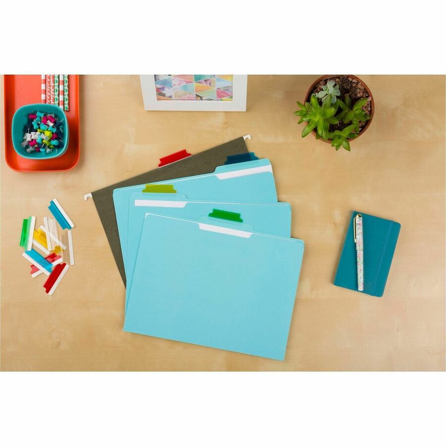 Avery&reg; Index Tabs with Printable Inserts - Print-on Tab(s) - 2" Tab Height - Self-adhesive, Permanent - Assorted Plastic Tab(s) - 1 Pack