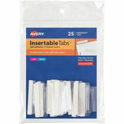 Avery&reg; Index Tabs with Printable Inserts - Print-on Tab(s) - 2" Tab Height - Self-adhesive, Permanent - Clear Plastic Tab(s) - 1 Pack