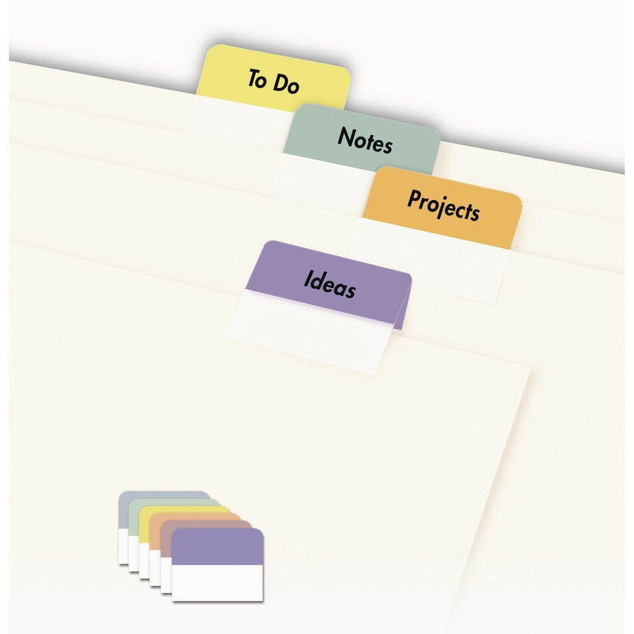Avery&reg; Printable Repositionable Tabs - 80 Tab(s) - 1.75" Tab Width - Permanent - Paper Divider - Assorted Paper Tab(s) - 80 / Pack