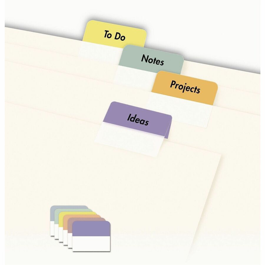 Avery&reg; Printable Repositionable Tabs - 80 Tab(s) - 1.75" Tab Width - Permanent - Paper Divider - Assorted Paper Tab(s) - 80 / Pack