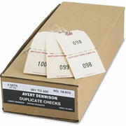 4.75" Length x 2.38" Width - Rectangular - 1 to 500 Print Serial - Twine Fastener - Paper - Manila - 500 / Box
